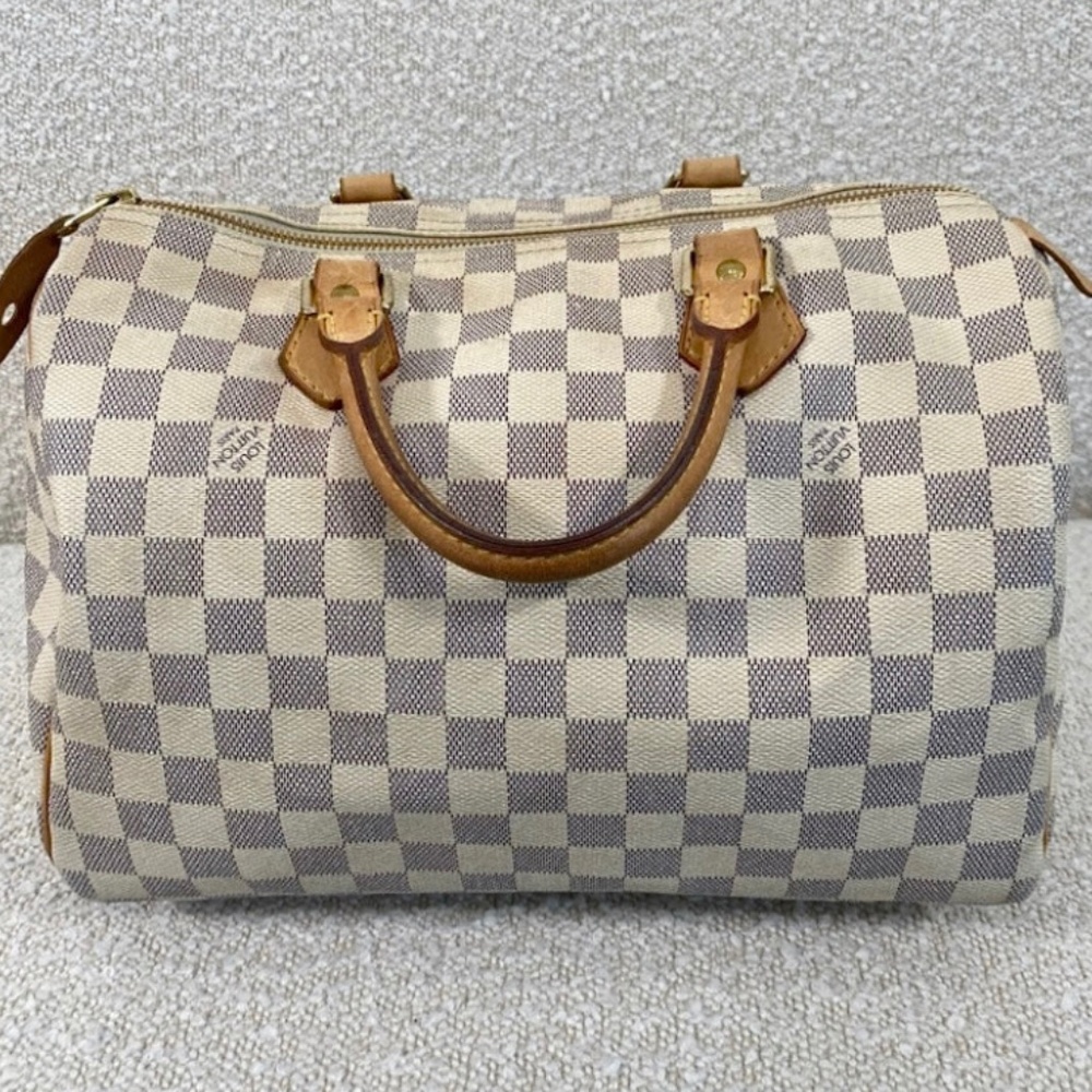 Authentic Louis Vuitton Speedy 30 Damier Azur